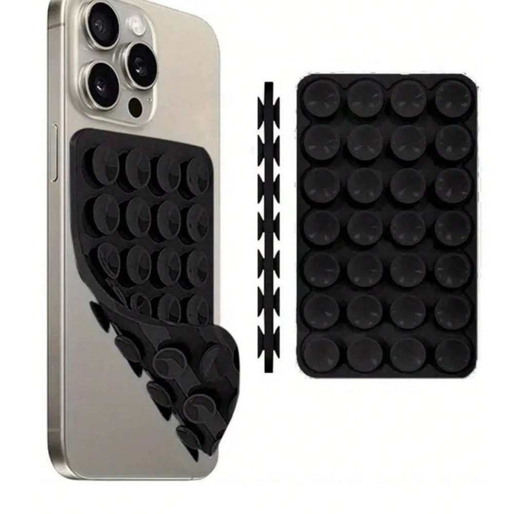 Suction Cup Phone Case Mount Double-Sided Silicone Sticky Phone Stand Holder